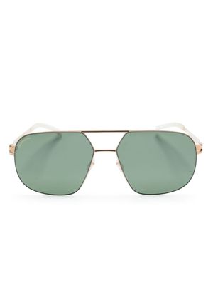 Mykita lunettes de soleil Angus à monture pilote - Or