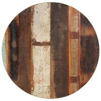 Tafelblad rond 15-16 mm 70 cm massief gerecycled hout - thumbnail