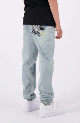 Black Bananas Graffiti 3D Jeans Kids Blauw - Maat 140 - Kleur: Blauw | Soccerfanshop