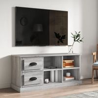 Tv-meubel 102x35,5x47,5 cm bewerkt hout grijs sonoma eikenkleur