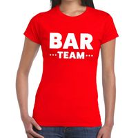 Bar Team / personeel tekst t-shirt rood dames - thumbnail