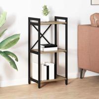 Boekenkast artisanaal eikenkleurig 40 x 30 x 83 cm Bewerkt hout