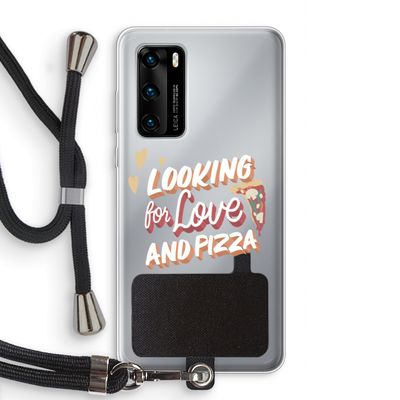 Pizza is the answer: Huawei P40 Transparant Hoesje met koord