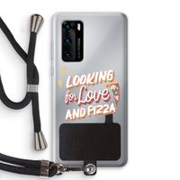 Pizza is the answer: Huawei P40 Transparant Hoesje met koord