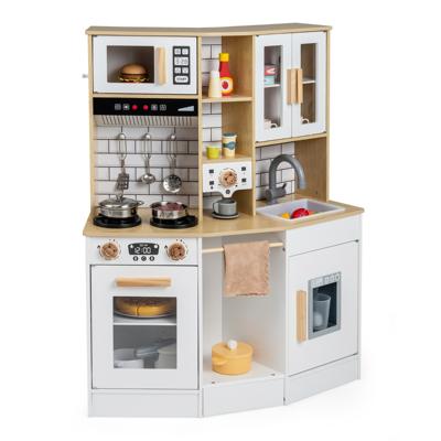 Houten Speelgoedkeuken Voor Kinderen Speelgoedkeuken Met Lichtjes En Geluidjes-Naturel