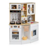 Houten Speelgoedkeuken Voor Kinderen Speelgoedkeuken Met Lichtjes En Geluidjes-Naturel