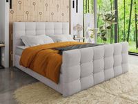 Boxspring KLEOPATRA 140x200 cm lichtgrijs Boxspring KLEOPATRA 140x200 cm lichtgrijs