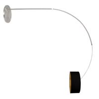 Steinhauer BooglampSparkled Light metaal met zwarte kap - 3963ST