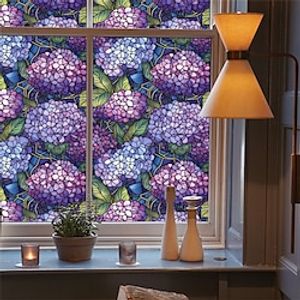 kleurrijke raamstickers glas in lood elektrostatisch verwijderbaar raam privacy gekleurde decoratieve film voor thuiskantoor miniinthebox