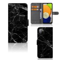 Samsung Galaxy A03 | Bookcase | Marmer Zwart - Origineel Cadeau Vader