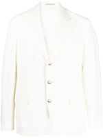 Brunello Cucinelli blazer en lin à boutonnière - Tons neutres