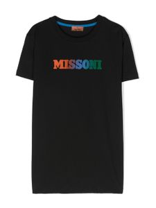 Missoni Kids t-shirt en coton à logo imprimé - Noir