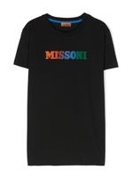 Missoni Kids t-shirt en coton à logo imprimé - Noir - thumbnail