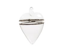 Hart glas d7h10 cm helder kerst Decoris - Decoris