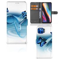 Motorola Moto G 5G Plus | Telefoonhoesje | Met pasjeshouder | Vlinders