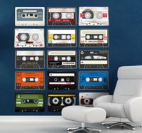 Sticker verzamling cassettes