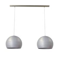 Masterlight Eetkamer hanglamp Concepto 2x40 zilvergrijs 2811-37-100-2