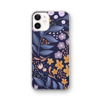 Flowers with blue leaves: iPhone 12 Transparant Hoesje