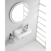 Wiesbaden Rhea L - Fontein - Rechts - 45.5x26x12cm - Keramiek - Glans Wit