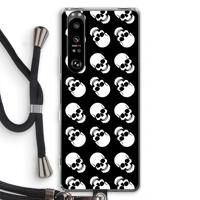 Musketon Skulls: Sony Xperia 1 III Transparant Hoesje met koord
