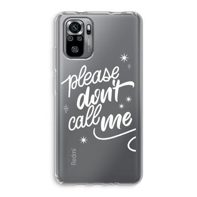 Don't call: Xiaomi Redmi Note 10S Transparant Hoesje