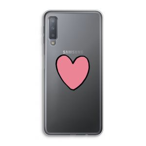Hartje: Samsung Galaxy A7 (2018) Transparant Hoesje