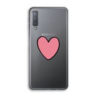 Hartje: Samsung Galaxy A7 (2018) Transparant Hoesje