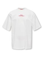 Kids ONLY winter t-shirt meisjes - wit - KogBabette - loose fit, korte mouw Kids ONLY winter t-shirt meisjes - wit - KogBabette - loose fit, korte mouw