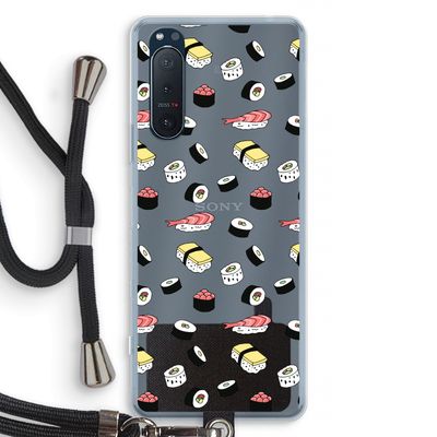 Sushi time: Sony Xperia 5 II Transparant Hoesje met koord
