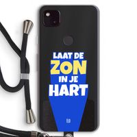 Laat de zon in je hart: Pixel 4a 5G Transparant Hoesje met koord
