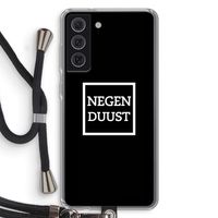 Negenduust black: Samsung Galaxy S21 FE Transparant Hoesje met koord