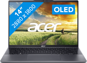 Acer Swift Go 14 SFG14-63-R4V3 AMD Ryzen™ 5 PRO 8645HS Laptop 35,6 cm (14") WQXGA+ 16 GB LPDDR5x-SDRAM 512 GB SSD Wi-Fi 6E (802.11ax) Windows 11 Home Grijs