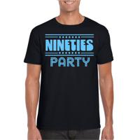 Verkleed T-shirt voor heren - nineties party - zwart - jaren 90/90s - themafeest - thumbnail