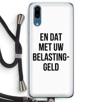 Belastinggeld: Huawei P20 Transparant Hoesje met koord
