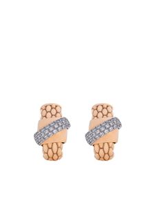 FOPE boucles d'oreilles en or rose 18ct serties de diamants