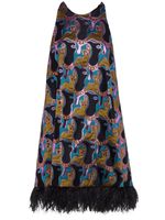 La DoubleJ robe courte La Fenice en jacquard - Bleu - thumbnail