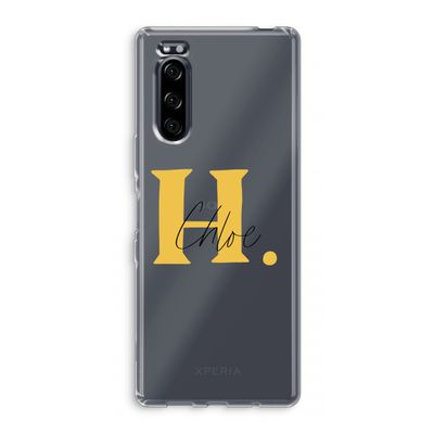 Amber Script: Sony Xperia 5 Transparant Hoesje