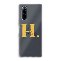 Amber Script: Sony Xperia 5 Transparant Hoesje