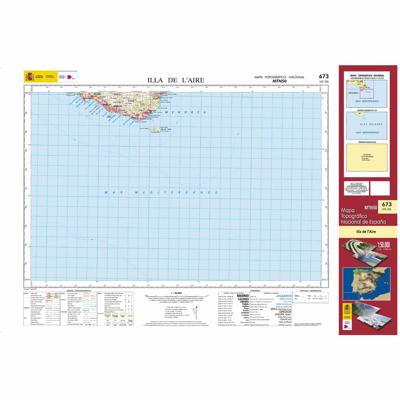 Topografische kaart 673 MT50 Illa de l'Aire (Menorca) | CNIG - Instituto Geográfico Nacional1