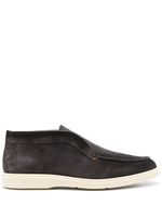 Santoni slip-on suede boots - Gris - thumbnail