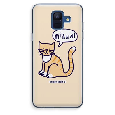 Miauw: Samsung Galaxy A6 (2018) Transparant Hoesje