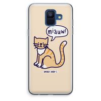 Miauw: Samsung Galaxy A6 (2018) Transparant Hoesje