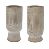 Bloempot Gezicht Ø21cm Assorti 1st