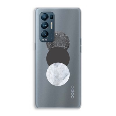 Marmeren cirkels: Oppo Find X3 Neo Transparant Hoesje