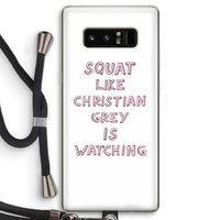 Christian Grey: Samsung Galaxy Note 8 Transparant Hoesje met koord Christian Grey: Samsung Galaxy Note 8 Transparant Hoesje met koord