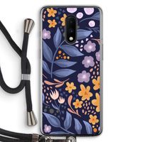 Flowers with blue leaves: OnePlus 7 Transparant Hoesje met koord