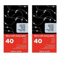 Lumineo Draadverlichting - 2x - micro - 40 lampjes - LED - helder wit - kerstverlichting