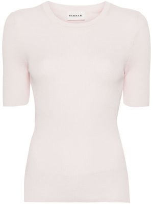 P.A.R.O.S.H. haut en maille à design nervuré - Rose