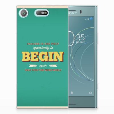 Sony Xperia XZ1 Compact | Siliconen hoesje | met naam Quote Begin Sony Xperia XZ1 Compact | Siliconen hoesje | met naam Quote Begin
