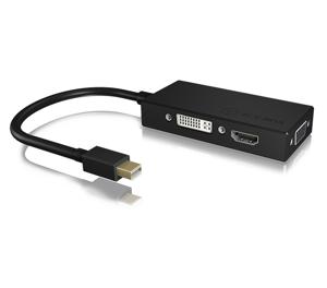 ICY BOX Monitor Adapter [1x Mini-DisplayPort stekker - 1x DVI, VGA-bus, HDMI-bus] IB-AC1032, Mini DisplayPort™ zu DVI/HDMI/VGA Adapter